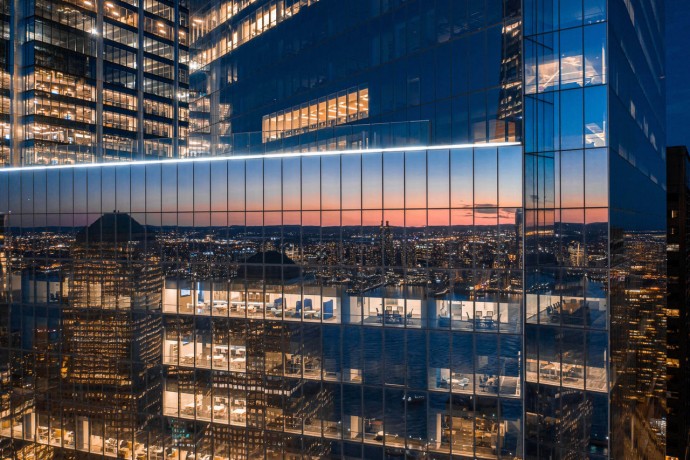 Manhattan financial District Aerial View